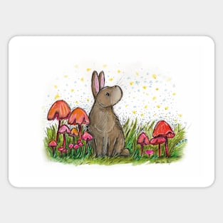 ‘Daydreamer’ rabbit art Sticker